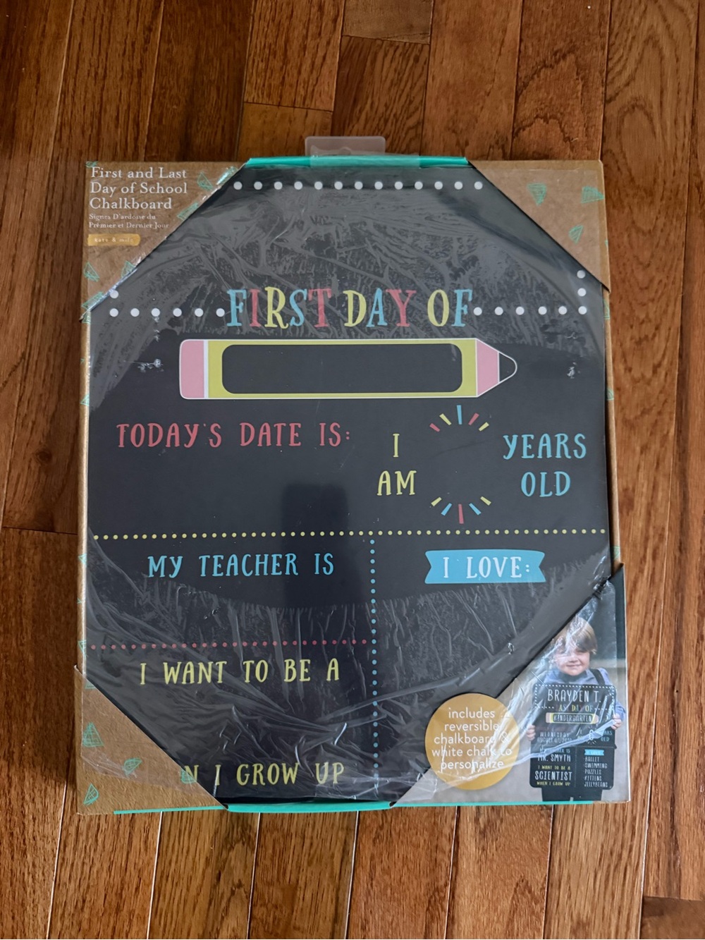 First Day of School Chalkboard Sign - Black
